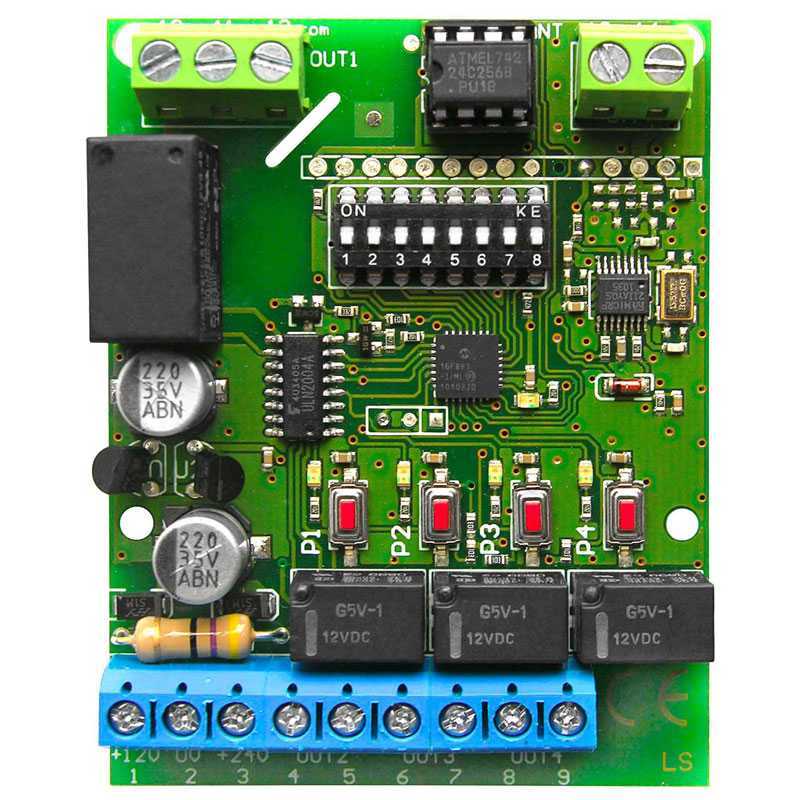 RX4A-D-BUS NOLOGO Modulo 4 Comandi Pulsanti Radio Bus 250V 16A