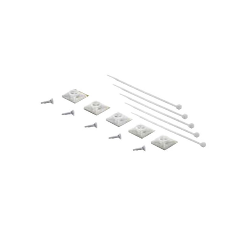 S10992-00001 SOMMER Kit fissacavi, inclusi 4× fissacavi telaio porta, 4× fissacavi architrave, 8× fascetta fermacavo e 4× viti, 