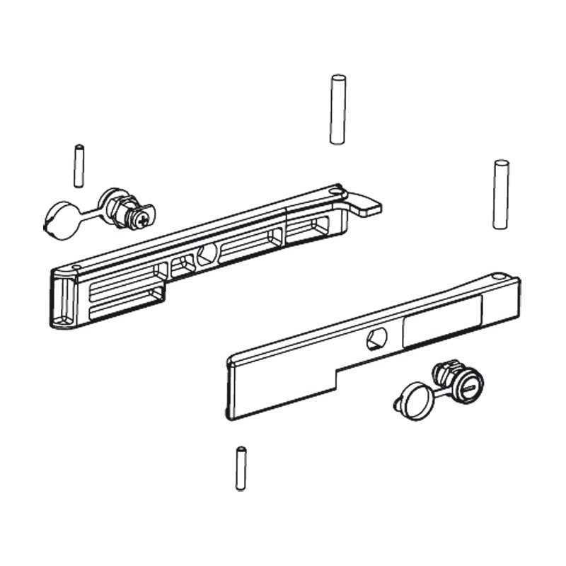 00058P2029 GENIUS Set Leve Sblocco con Serratura E Perni