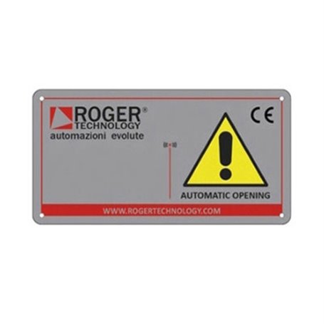 R99/C/001 ROGER Tabella Segnaletica "Automatic opening"