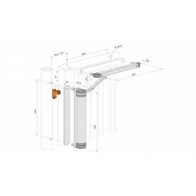 LION-ZILV LOCINOX Cerniera auto-chiudente a 180° con velocità e scatto finale regolabili 75 Kg Ral ZILV - max 1100 mm