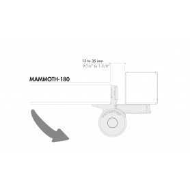 MAMMOTH180-9005 LOCINOX Cerniera auto-chiudente a 180° con ammortizzatore idraulico brevettato 150 Kg Ral 9005 - max 1500 mm