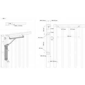 VERTICLOSE-2-9005 LOCINOX Chiudi cancello idraulico 90° o 180° velocità e scatto finale regolabili 150 Kg Ral 9005 - max 1500 mm