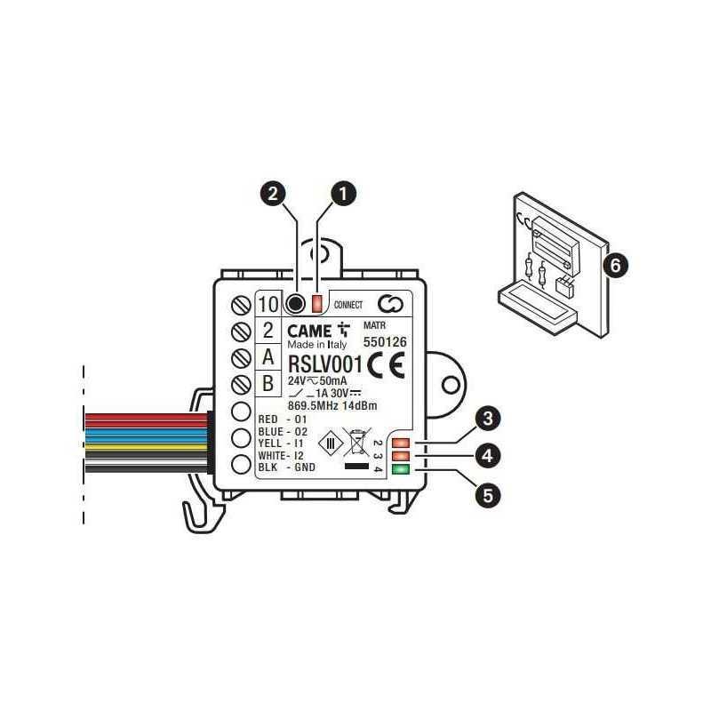 806SA-0190 CAME RSLV001AC Modulo Slave per accessi (modulo 002RSE compreso)